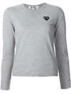 Comme Des Garçons Play Comme Des Garcons Play Grey Heart Patch T-shirt In Grey