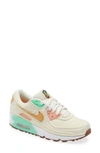 Nike Sneaker Air Max 90 Lx Sneaker In Coconut Milk/ Gold/ Green Glow