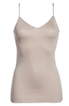 HANRO SEAMLESS V-NECK COTTON CAMISOLE,71601