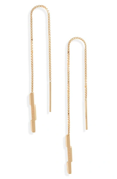 Gucci Link To Love 18k Gold Threader Earrings In Yellow Gold