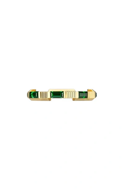 Gucci Link To Love Tourmaline Band Ring In 18ky