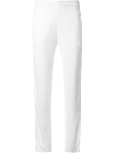Chloé Tapered Crêpe Trousers In White