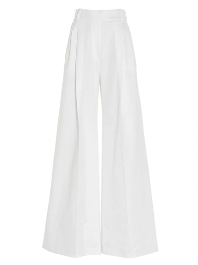 Alexandre Vauthier White High-waisted Wide-leg Trousers
