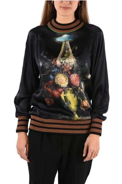 Gucci Women's 493597zjf461055 Black Silk Sweatshirt