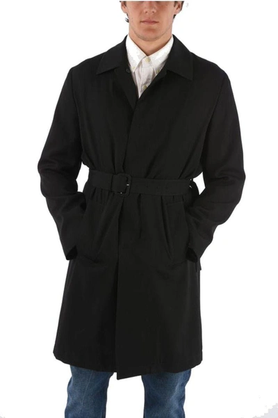 Givenchy Men's Black Wool Trench Coat