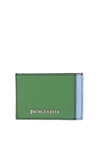 PALM ANGELS PALM ANGELS MEN'S GREEN LEATHER CARD HOLDER,PMNC010S208090238891 UNI