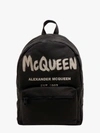 Alexander Mcqueen Black Graffiti Metropolitan Printed Backpack In Black