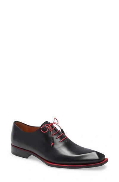 Mezlan Asymmetric Wholecut Oxford In Black