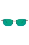 Costa Del Mar 60mm Polarized Sunglasses In Dk Tort
