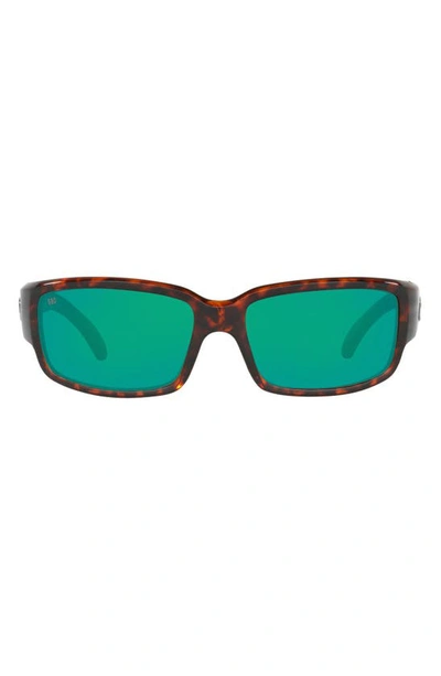 Costa Del Mar 59mm Polarized Rectangular Sunglasses In Light Tort