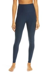 Beyond Yoga Caught In The Midi Space-dye High-waisted Legging In Nocturnal Navy