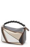 LOEWE SMALL PUZZLE CRAFT LEATHER SHOULDER BAG,A510S21X15