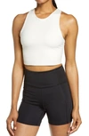 Girlfriend Collective Dylan Longline Racerback Sports Bra In Ivory