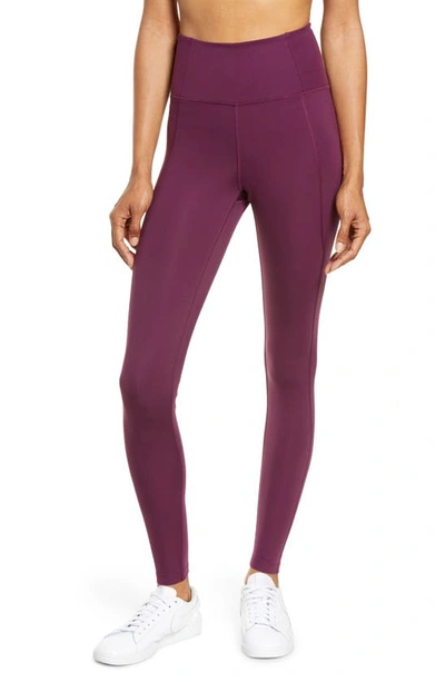 Girlfriend Collective High Waist Full Length Leggings In Plum