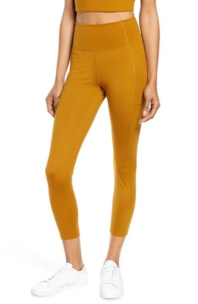 Girlfriend Collective Saddle Compressive Pocket Legging In Saddle