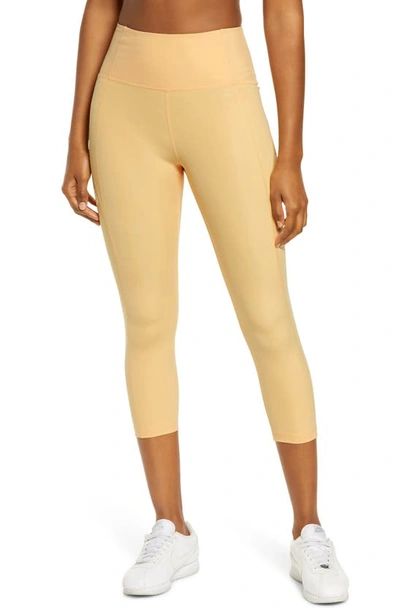 Girlfriend Collective High Waist Capri Leggings In Sunburst