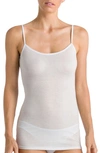 Hanro Ultralight Cotton Camisole Top In Celestial Blue
