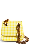 House Of Want We Are Original Vegan Shoulder Bag In Yellow Ginham