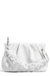 House Of Want Chill Vegan Leather Frame Clutch In White/white