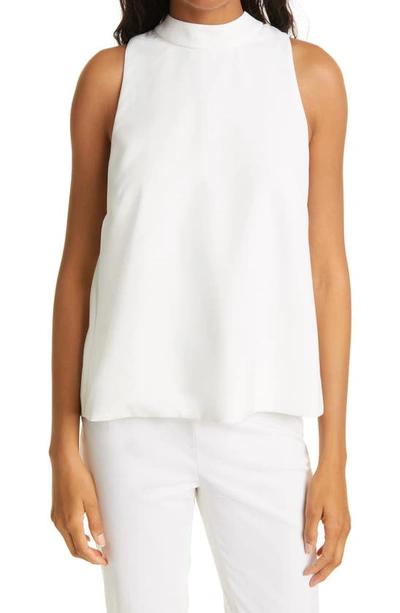 Milly Preston Cady Asymmetric Halter Top In Ecru