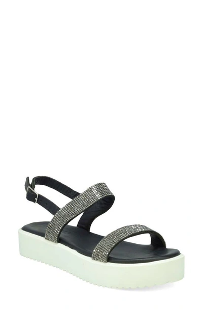 Inuovo Jaden Platform Sandal In Black Leather