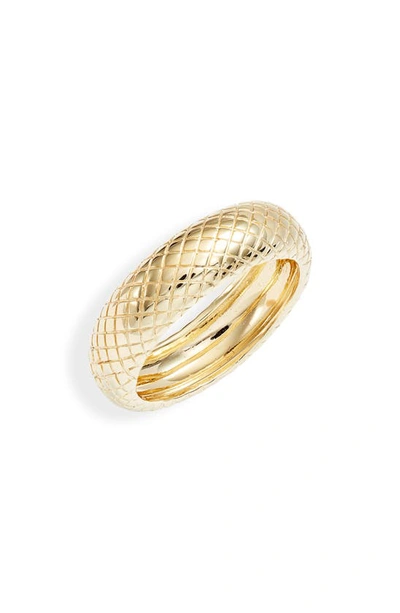 Argento Vivo Sterling Silver Cyline Band Ring In Gold