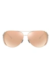Michael Kors 58mm Aviator Sunglasses In Rose