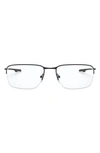 Oakley Wingback Sq 54mm Semirimless Rectangular Optical Glasses In Black