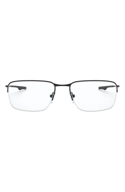 Oakley Wingback Sq 54mm Semirimless Rectangular Optical Glasses In Black