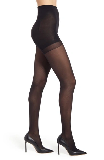 Swedish Stockings Anna Control Top Semi Opaque Tights In Black