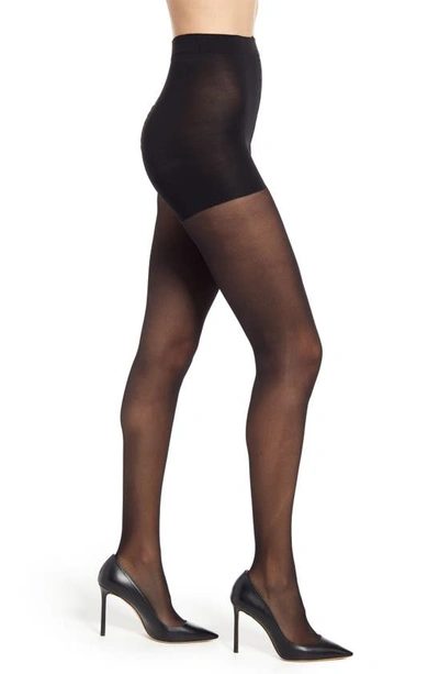 Swedish Stockings Moa Control Top Semi Opaque Tights In Black