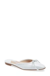 Manolo Blahnik Ballerimu Square Toe Mule In White