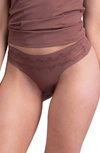 Uwila Warrior Vip Lace Trim Thong In Toffee