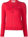 Comme Des Garçons Play Mini Heart Cardigan In Red