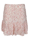 GANNI GANNI FLORAL PRINTED GEORGETTE MINI SKIRT