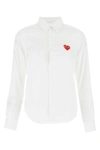 COMME DES GARÇONS PLAY COMME DES GARÇONS PLAY HEART LOGO EMBROIDERED BUTTONED SHIRT