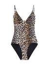 GANNI GANNI LEOPARD PRINTED ONE