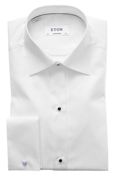 Eton Contemporary-fit Striped Tuxedo Shirt In White