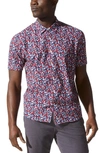 Good Man Brand Flex Pro Slim Fit Print Short Sleeve Button-up Shirt In Red Floral Street