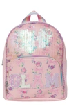 OMG ACCESSORIES KIDS' MINI GLAM FLORAL PRINT & SEQUIN BACKPACK,GLAM-MB174