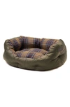 Barbour Waxed Cotton Dog Bed In Classic/ Olive