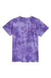 GRAMICCI KIDS' RUNNING MAN EMBROIDERED TIE DYE T-SHIRT,5201STSTDBDK