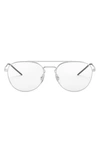 Ray Ban Unisex 53mm Double Bridge Optical Glasses In Silver