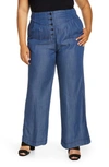 Standards & Practices Wide Leg Pants In Dark Indigo