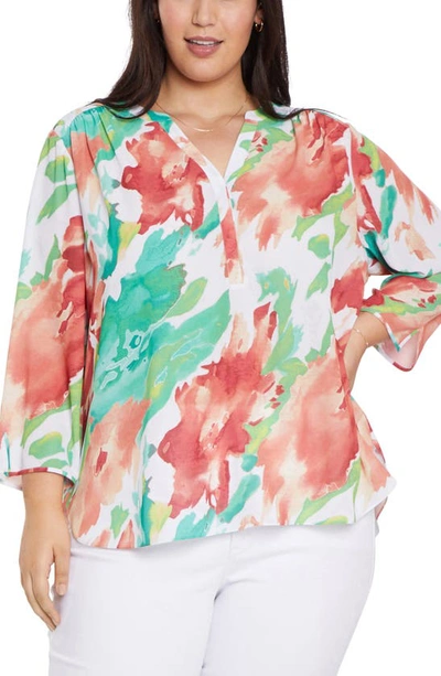 Curves 360 By Nydj Perfect Blouse In Summer Tide
