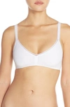 On Gossamer Cabana Cotton Blend Stretch Bralette In White