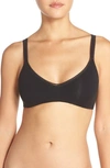 On Gossamer Cabana Cotton Blend Stretch Bralette In Black