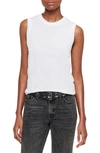 Allsaints Womens Chalk White Rina Stretch-jersey Tank Top M In Optic White