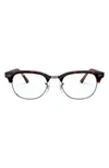 Ray Ban 5154 51mm Optical Glasses In Transparent Red