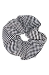 Alexandre De Paris Gingham Scrunchie In Black And White